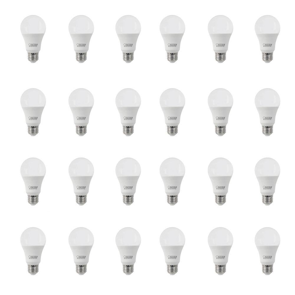 60-Watt Equivalent A19 Non-Dimmable General Purpose E26 Medium Base LED Light Bulb, Cool White 4100K (24-Pack) price history on PriceWatchPro