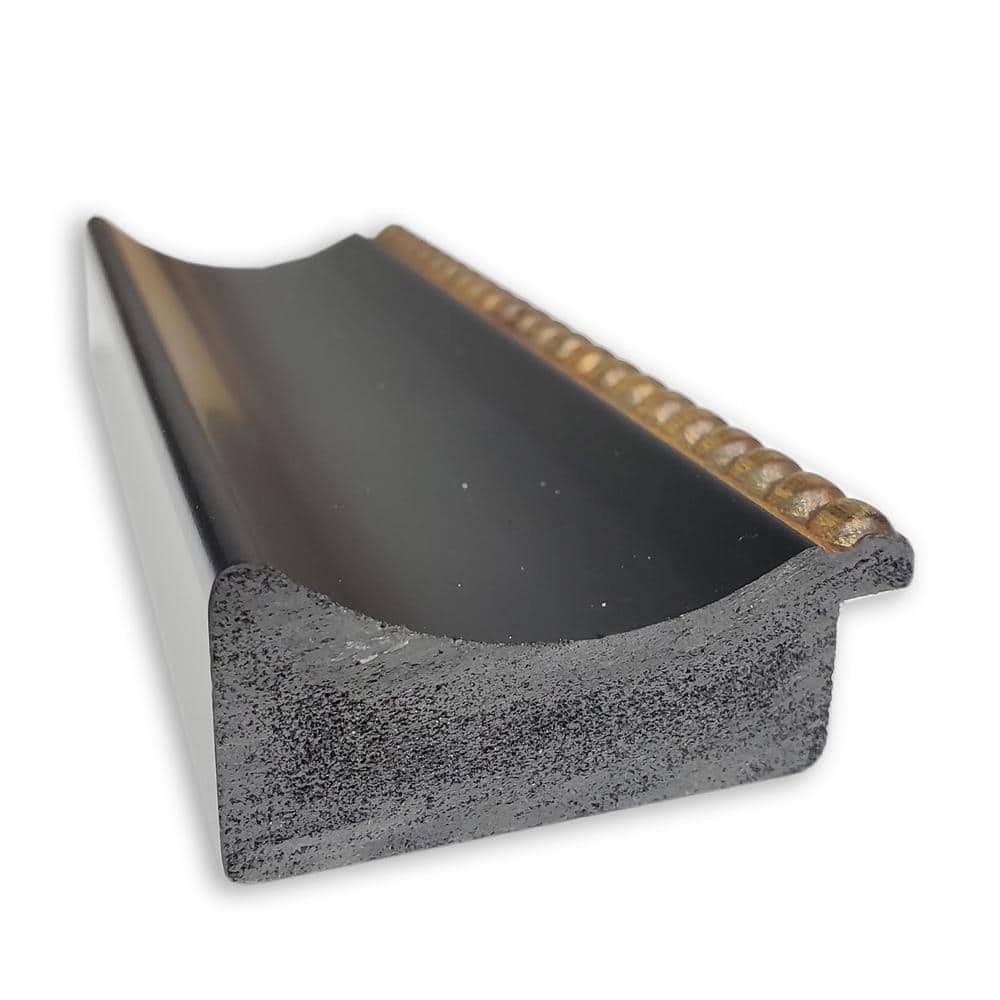 24" x 20" Black and Gold Rectangular Bathroom Mirror