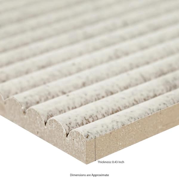 MSI Take Home Tile Sample-Pearl Stax White 4 in. x 4 in