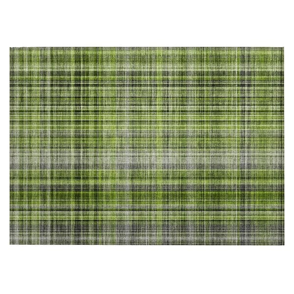 Addison Rugs Chantille ACN541 Green 1 ft. 8 in. x 2 ft. 6 in. Machine Washable Indoor/Outdoor Geometric Area Rug