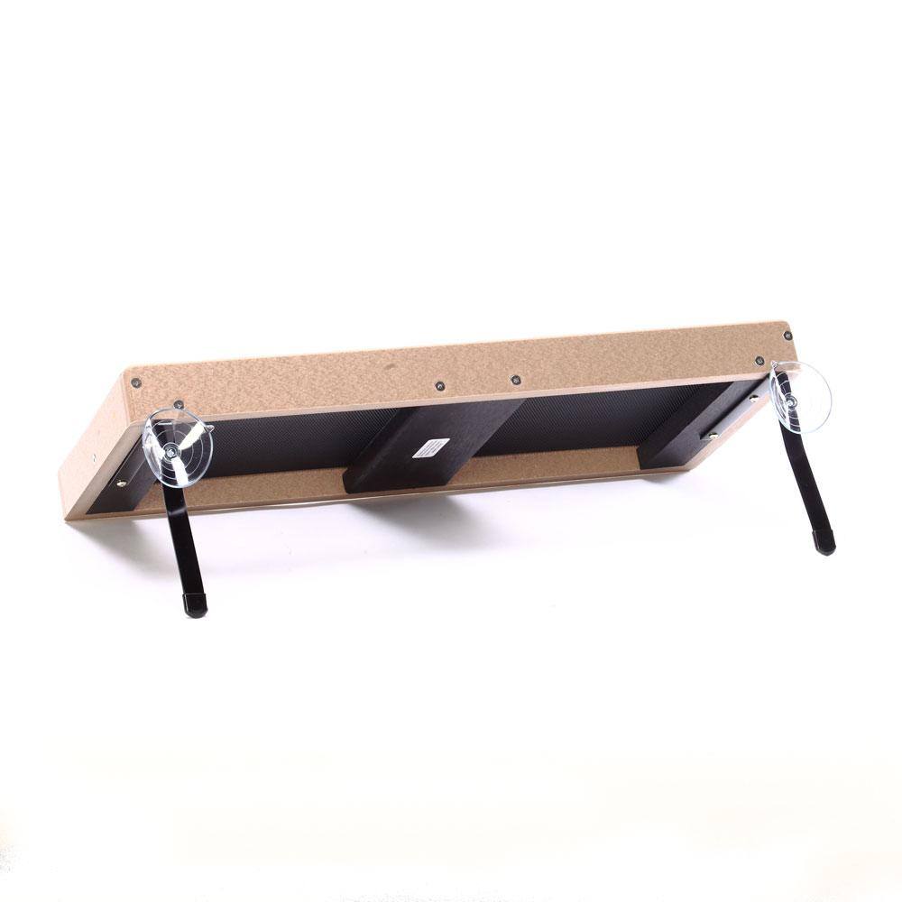 Large Taupe Recycled Plastic Window Mounted Platform Bird Feeder
