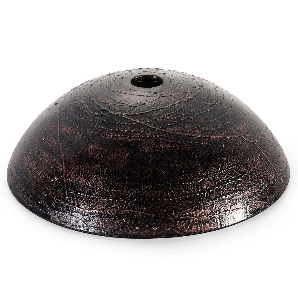 Copper Illusion Round Glass Vessel Sink with Pop-Up Drain
