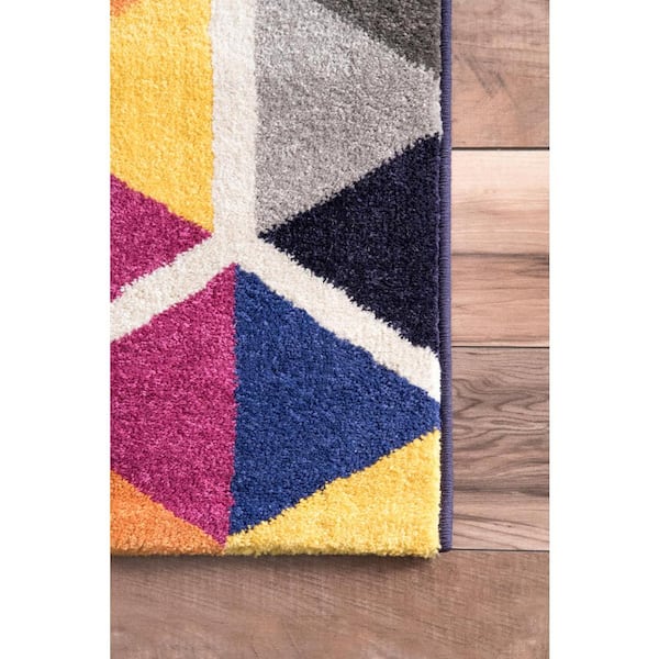 Maris Triangles Multi 10 ft. x 14 ft. Area Rug