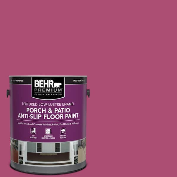 1 gal. #100B-7 Hot Pink Textured Low-Lustre Enamel Interior/Exterior Porch and Patio Anti-Slip Floor Paint