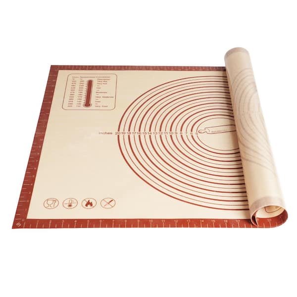 Extra Large 36 x 24 in. Silicone Fiberglass Non-Slip Pastry Mat with Measurements for Dough Rolling Baking