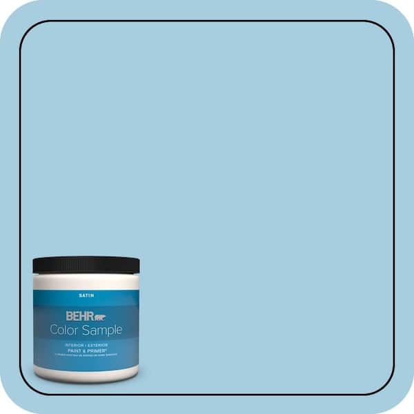 BEHR PREMIUM PLUS 8 oz. #M490-2 Carefree Sky Satin Enamel