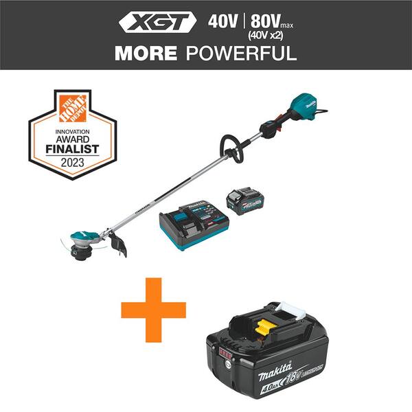 Makita XGT 40V max Brushless Cordless 15 in. String Trimmer Kit (4.0 Ah ...