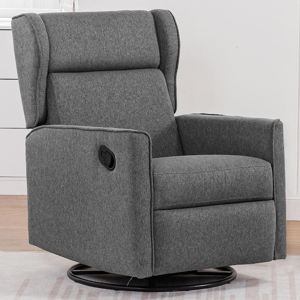 ComHoma Rocking Recliner Chair Swivel Glider Reclining Single Sofa Manual Rocker Recliners,Gray