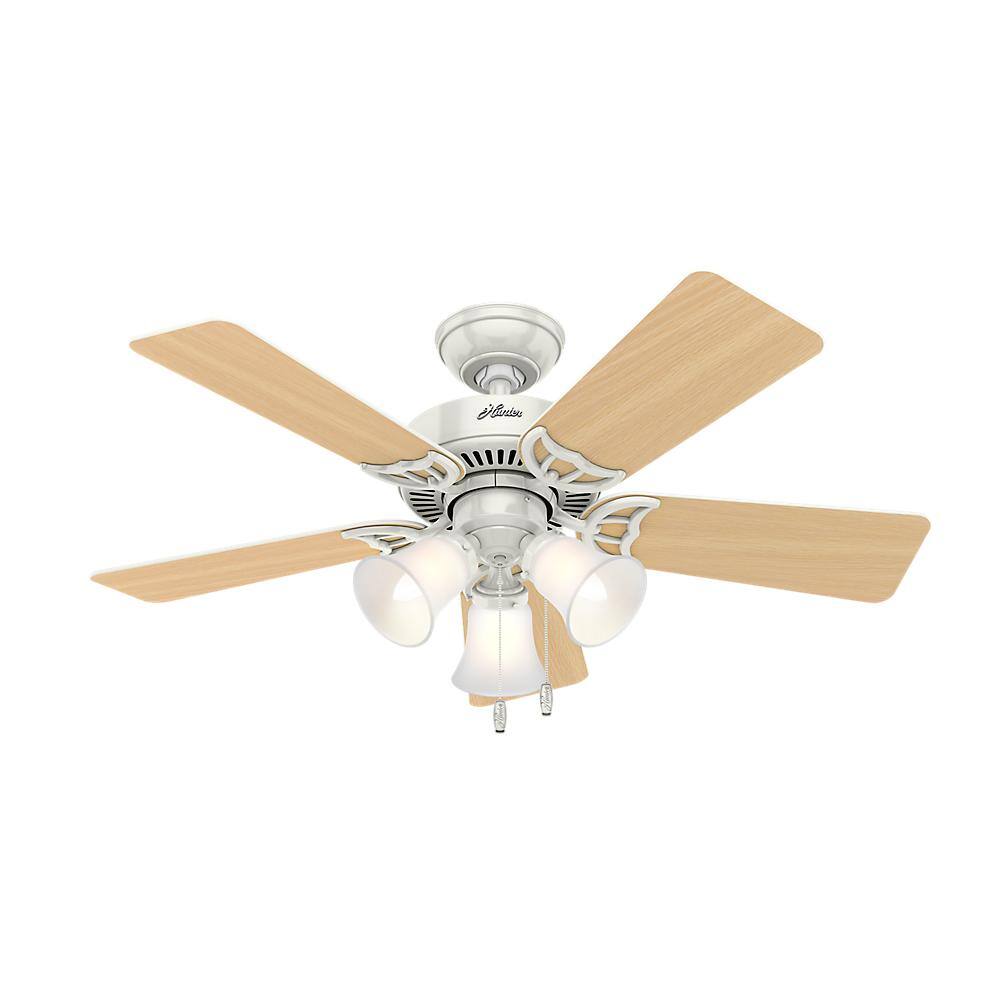 WhisperWind Classic 42" Ceiling Fan with White Oak Blades and Lighting