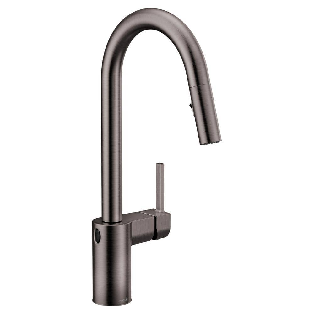 MOEN Align Single-Handle Touchless Pull-Down Sprayer Kitchen Faucet with MotionSense Wave and Power Clean in Black Stainless