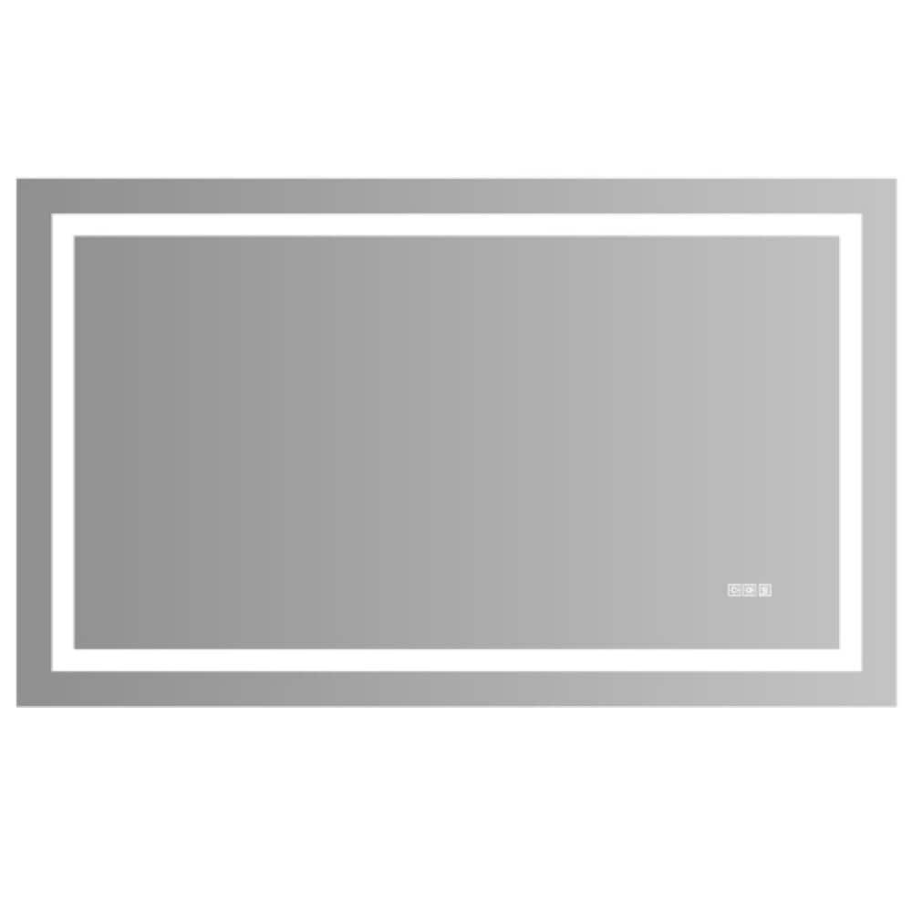 63.63 in. W x 31.13 in. H Large Rectangular Frameless LED Light Wall-Mounte