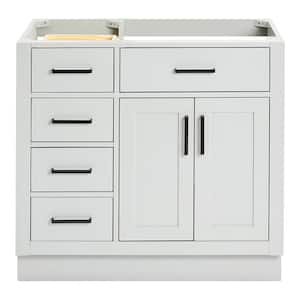 Hepburn 36 in. W x 21.5 in. D x 34.5 in. H Bath Vanity Cabinet without Top in Grey