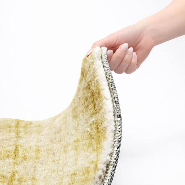 Dream Shag Premium Machine Washable Abstract ADS799 Wheat 8 ft. x 10 ft. Area Rug