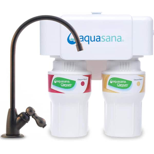 Aquasana 2-Stage Under Counter Water Filtration System with Oil Rubbed Bronze Faucet