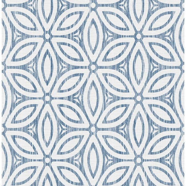NuWallpaper Blue Hepatica Petal Peel and Stick String Wallpaper