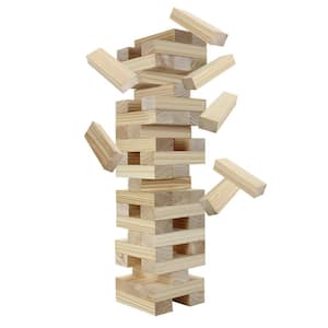 Block Out Wood Stacking/Collapsing Set with Rip-Resistant Bag and 54 Handcrafted Pine Blocks