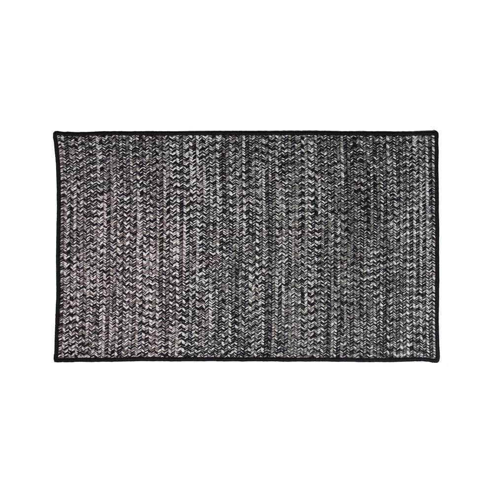 Ash Black Classic Tweed 26" x 40" Reversible Outdoor Mat