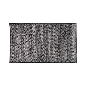 Crestwood Tweed Ash Black 35 in. x 54 in. Polypropylene Door Mat