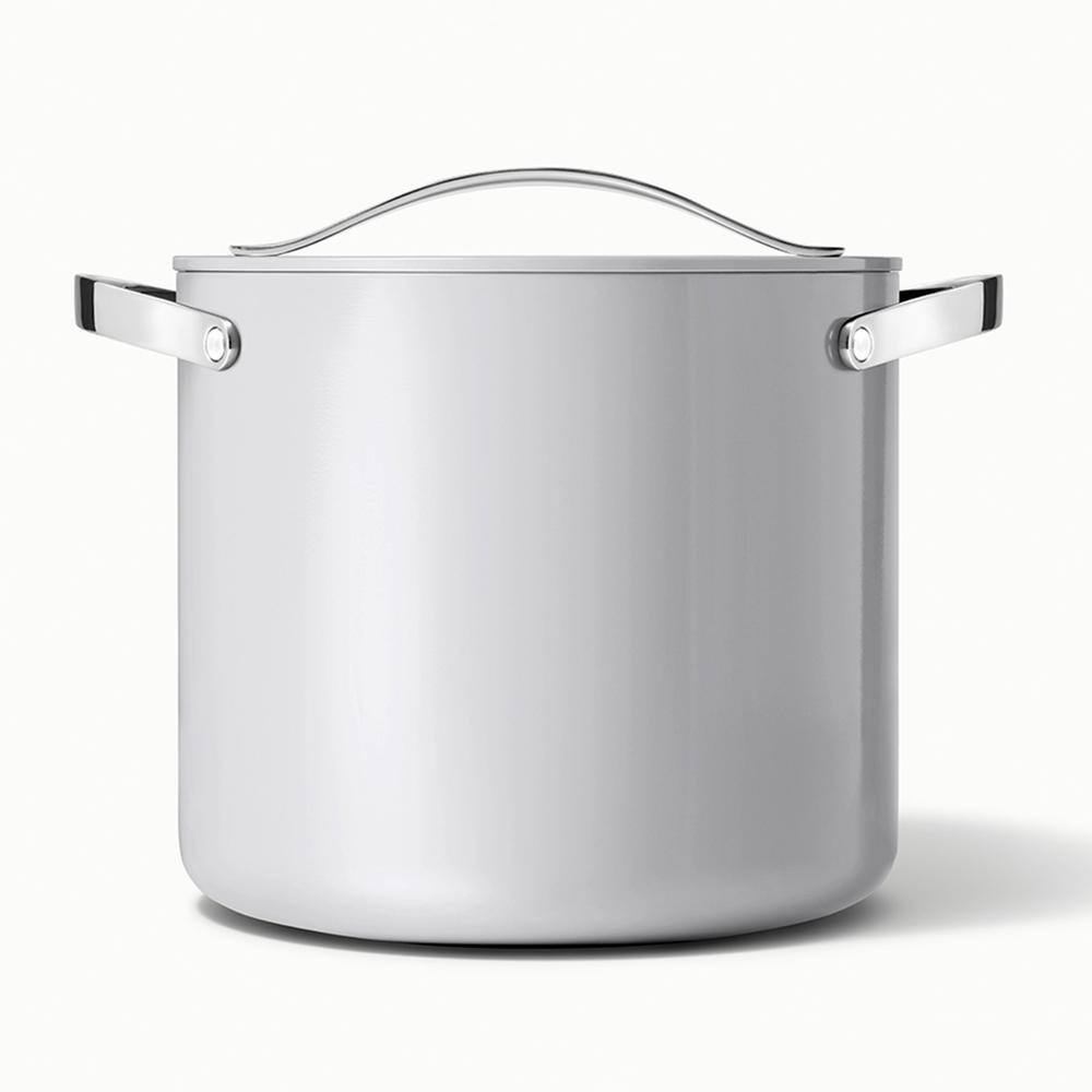 Gray Ceramic Nonstick 12 Qt Stock Pot with Lid