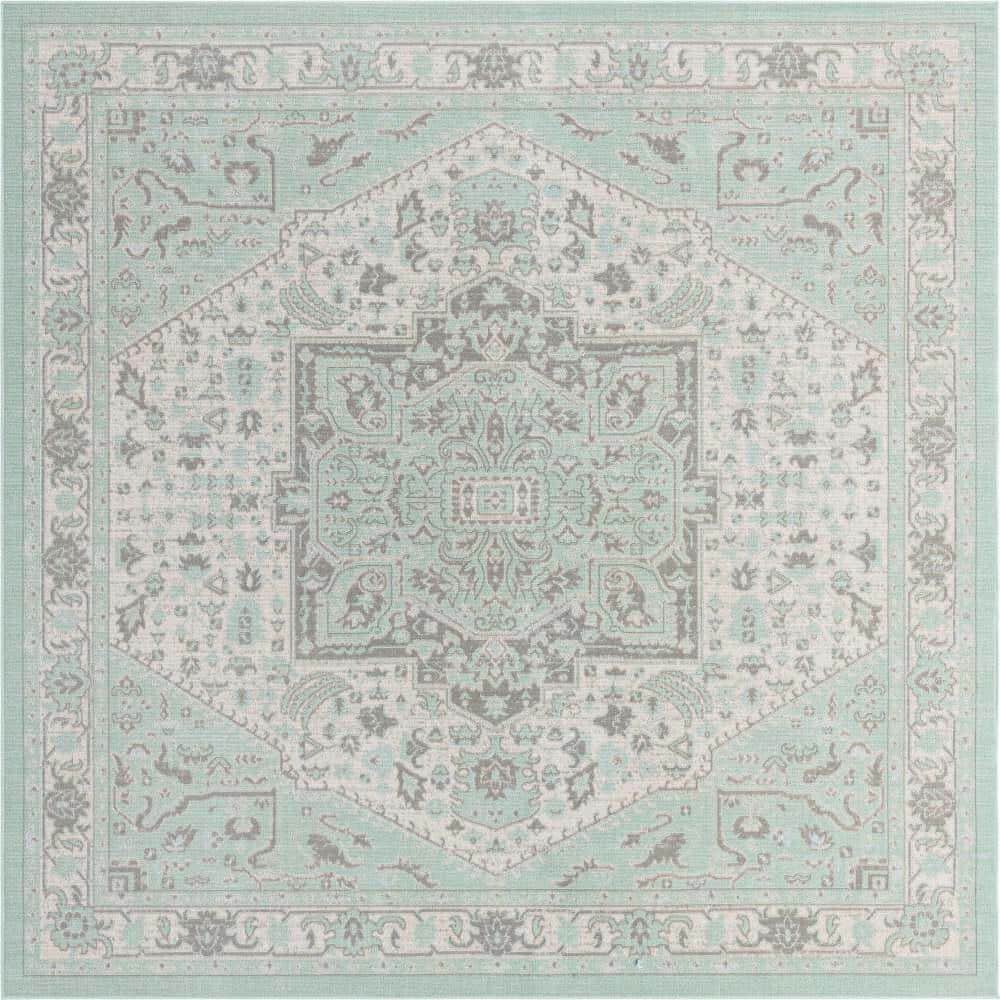 Unique Loom Whitney Milano Mint 7 ft. 10 in. x 7 ft. 10 in. Area Rug