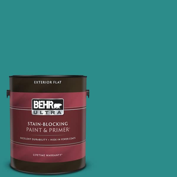 BEHR ULTRA 1 gal. Home Decorators Collection #HDC-FL13-12 Taos Turquoise Flat Exterior Paint & Primer