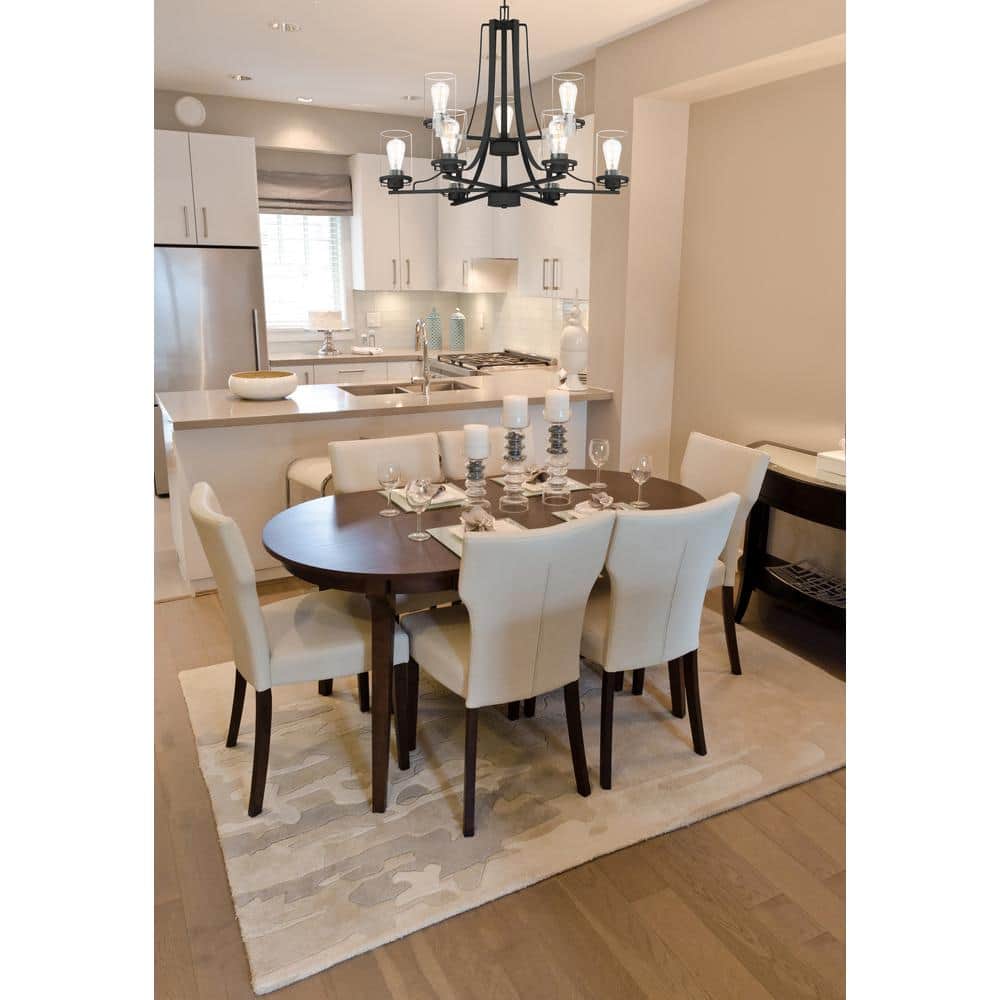 Jedrek Versatile Transitional Black Steel Chandelier