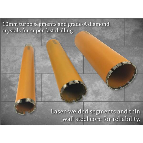 Archer USA 2 in. Diamond Turbo Core Drill Bit for Concrete Drilling