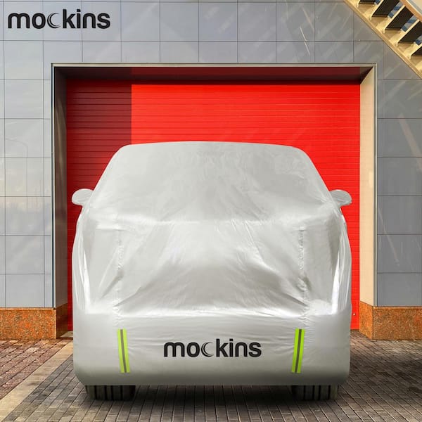Mockins 190 x 75 x 72 Heavy Duty 190T Polyester Silver SUV Car Cover -  Breathable & Waterproof 