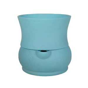 10 in. Dia x 10 in. H Self Watering Belly Pot in Green