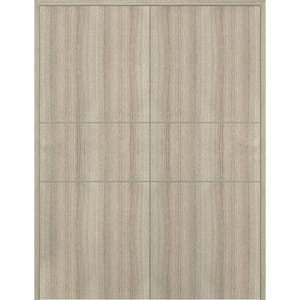 Viola 2H 36 in. x 79.375 in. Both Active Shambor Flush Solid Manufactured Wood Standard Double Prehung Interior Door