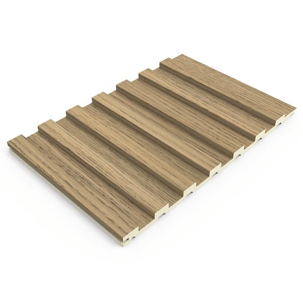 0.3 in. x 1/3 ft. x 1/2 ft. Beige WPC 3D Vinyl Decorative Wall Paneling for Interior Wall Decor (1-Pack)