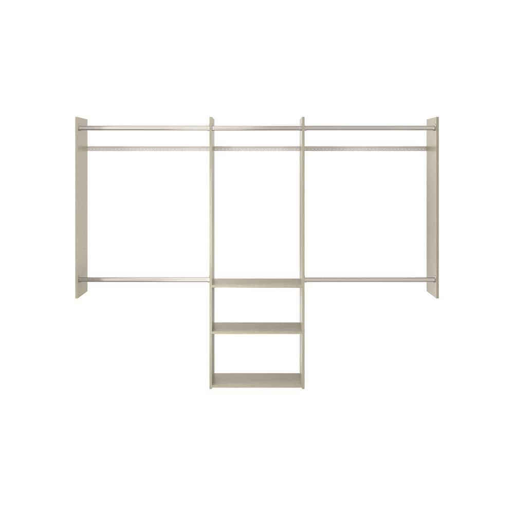 Closet Evolution 48 in. W - 96 in. W White Kids Convertible Wood Closet  System WH45 - The Home Depot