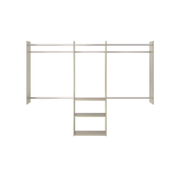 Easy Track Dual Tower Closet Storage Organizer with Shelves and