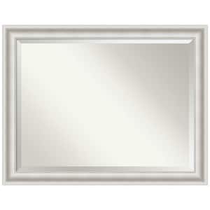 Parlor 45.5 in. x 35.5 in. Modern Rectangle Framed White Bathroom Vanity Mirror