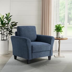 Wesley Blue Microfiber with Round Armchair