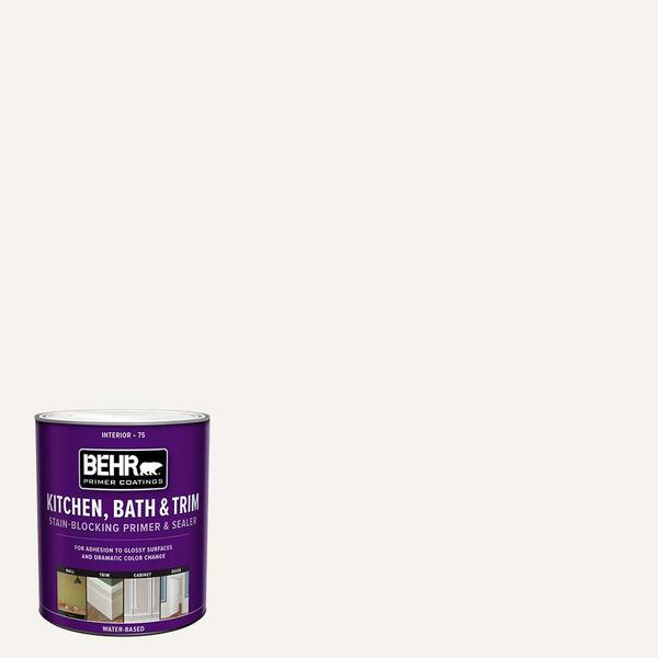 BEHR 1 qt. White Acrylic Interior Kitchen, Bath & Trim StainBlocking Primer and Sealer 07504