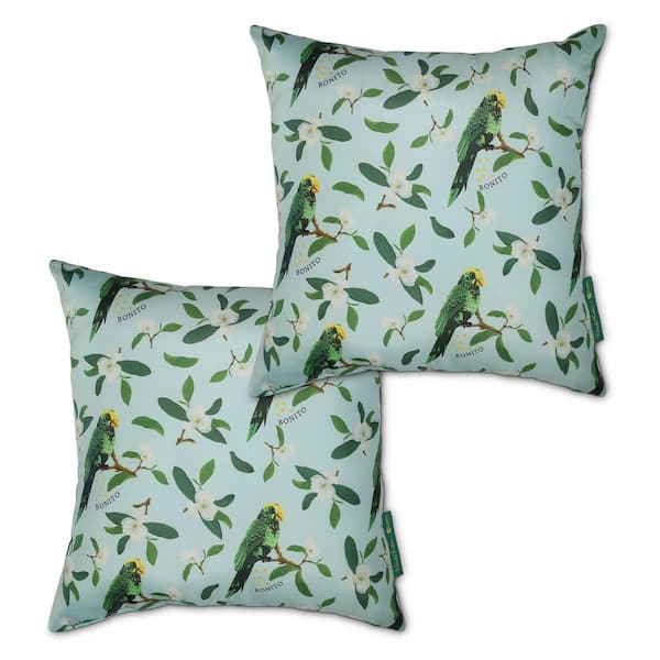 Classic Accessories Frida Kahlo 18 in. Accent Pillows in Bonito Verde (2-Pack)