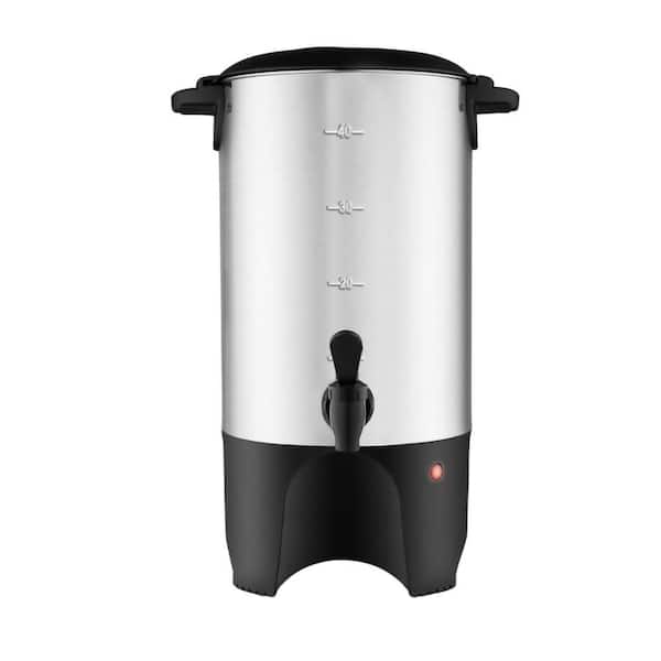 Zulay Kitchen Commercial Coffee Maker Stainless Steel-40 Cup Coffee Urn (Silver)