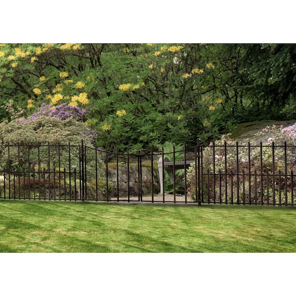 Vigoro Empire Westbrook 28 In Black Steel Decorative Fence Gate 860350 The Home Depot - Decorative Garden Gates Home Depot Vigoro Empire Westbrook 28 In Black Steel Decorative Fence Gate 860350 The Home Depot - Decorative Garden Gates Home Depot