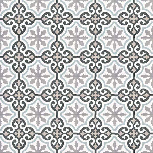Monbleu Frezzoria 8 in. x 8 in. Patterned Look Matte Porcelain Floor and Wall Tile (6.46 sq. ft. / Case)