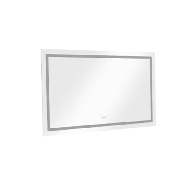 Andrea 36 in. W x 72 in. H Large Rectangular Frameless High Lumen LED ...