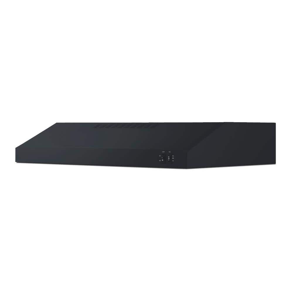 Black Stainless Steel Convertible Under Cabinet Range Hood