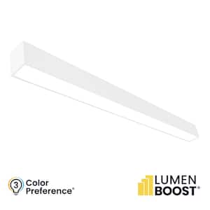 4 ft. 64-Watt Equivalent Integrated LED White Strip Light Fixture Architectural Linear Lumen Boost Adjustable CCT