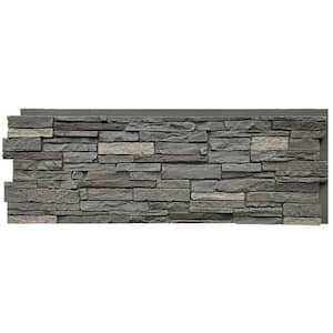 Slatestone Large 15.5 in. x 43 in. Polyurethane Faux Stone Panel in Pewter