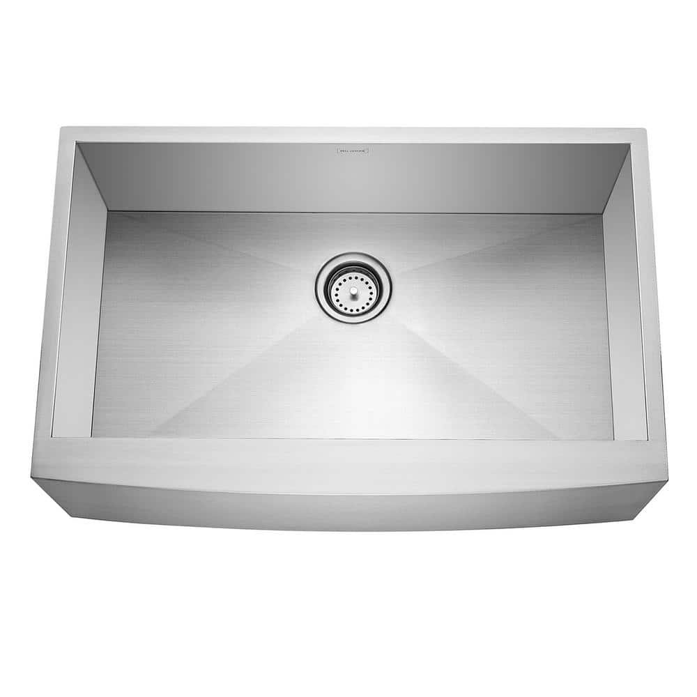 33" Stainless Steel Farmhouse Apron Single Bowl Kitchen Sink