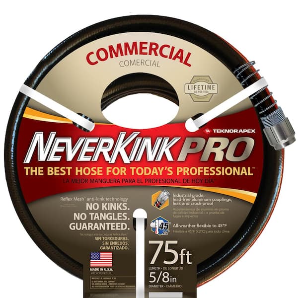 Neverkink PRO 5/8 in. Dia x 75 ft. Commercial Duty Water Hose
