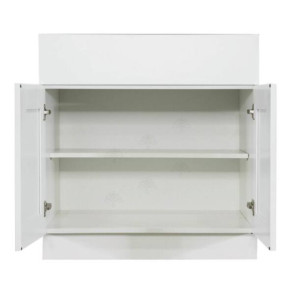 LIFEART CABINETRY Anchester Assembled 42 in. x 34.5 in. x 24 in. Base Cabinet with 2-Door and 1-Drawer in Classic White