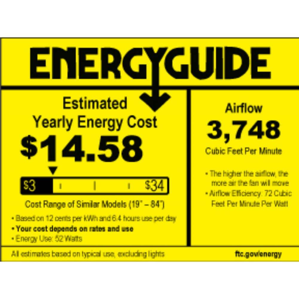 Aubrey 52-Inch Satin Nickel Ceiling Fan with LED Light Kit and Reversible Blades