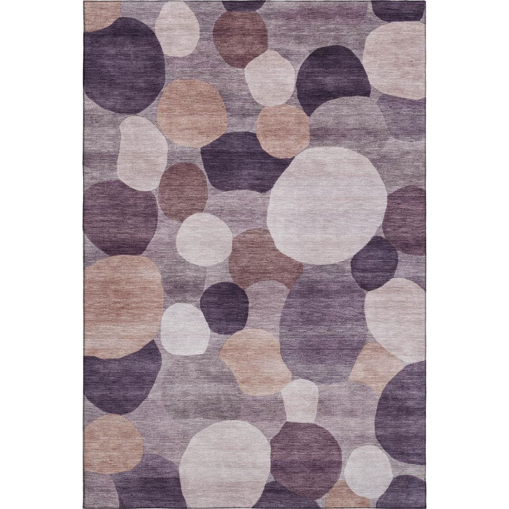 Mayfield Premium Machine Washable Abstract AMF2375 Plum 5 ft. x 7 ft. 6 in. Area Rug price history on PriceWatchPro