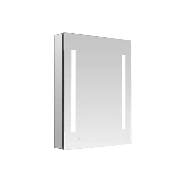 Aquadom Signature Royale 24 in W x 30 in. H Recessed or Surface Mount Medicine Cabinet with Single Door,LED Lighting,Right Hinge